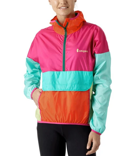 Womens Teca Windbreaker Half zip in La Playa