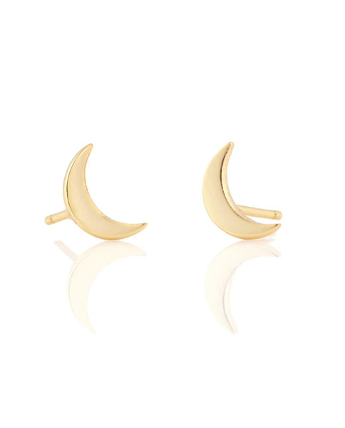 KRIS NATIONS Womens Crescent Moon  in Gold