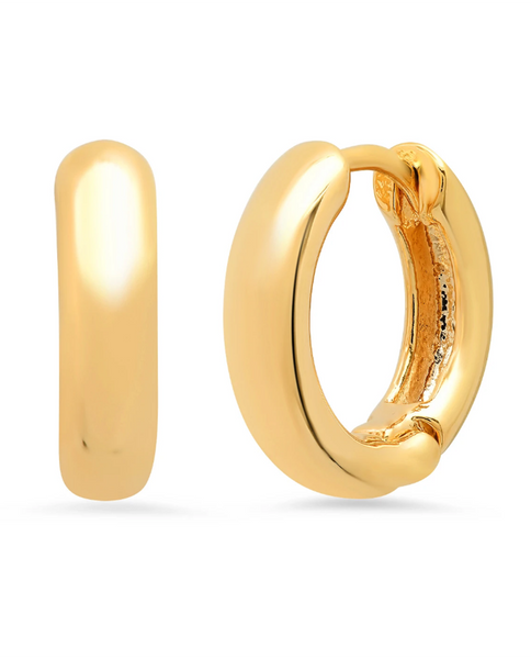 Womens Thick Gold Hoops