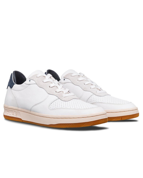 CLAE Unisex Malone in White Leather Navy