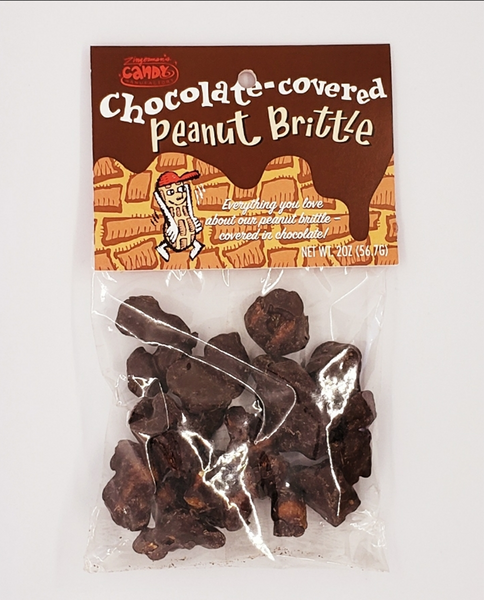 Chocolate Covered Peanut Brittle, Bag 2 oz