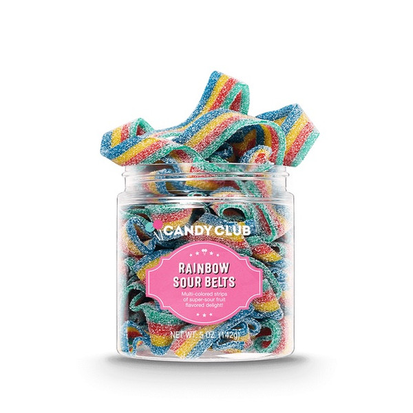 CANDY CLUB Rainbow Sour Belts Large