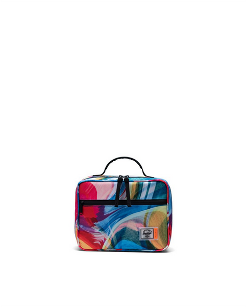 Pop Quiz Lunch Box in Paint Pour Multi