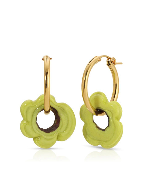 Cadiz Hoops in Green Gold