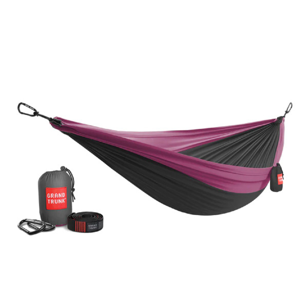 Double Hammock with Strap in Charcoal / Magenta