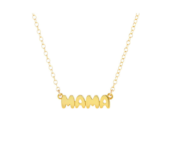 Mama Bubble Charm Necklace in 18K Gold Vermeil