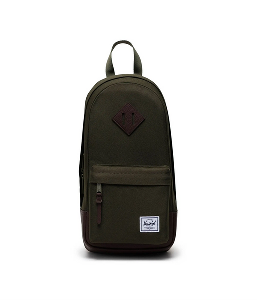 Herschel Heritage Shoulder Bag in Ivy Green/Chicory Coffee