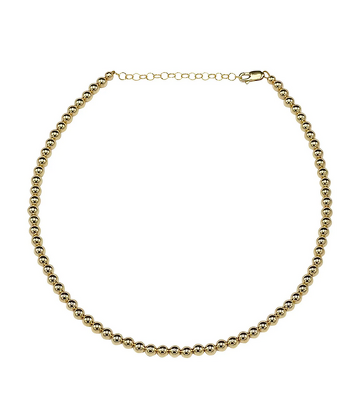 5MM Signature Beaded Necklace - 14-16 in. / Yellow Gold