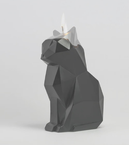 PyroPet Kisa Cat Skeleton Candle - Black