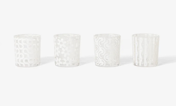 Pattern Glasses in White