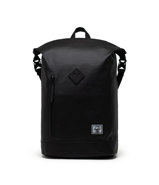 Roll Top Backpack in Black