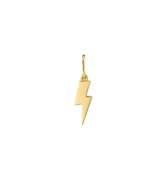 Womens Lightning Bolt Charm Necklace 18K Gold Vermeil