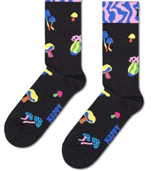 Mens Mushroom Sock in Black