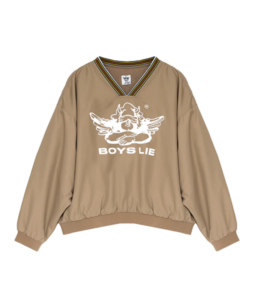 Womens Hits Different Crewneck in Brown