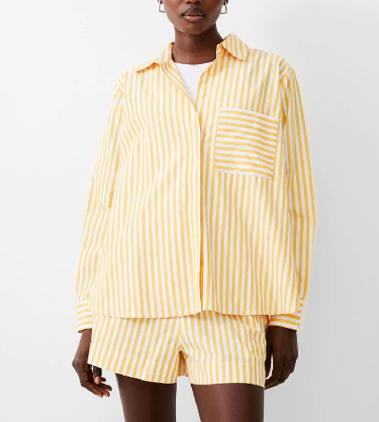 Womens Thick Stripe Relaxed Pop Over