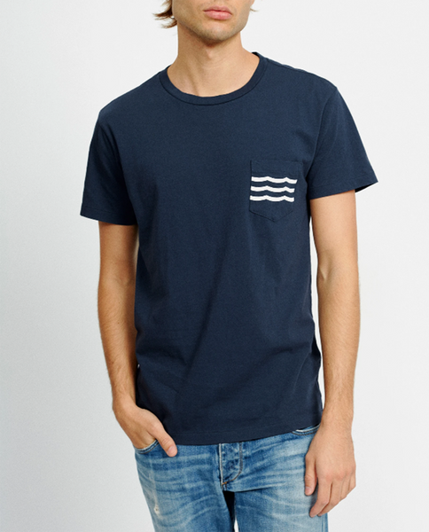 Mens Waves Pocket Tee