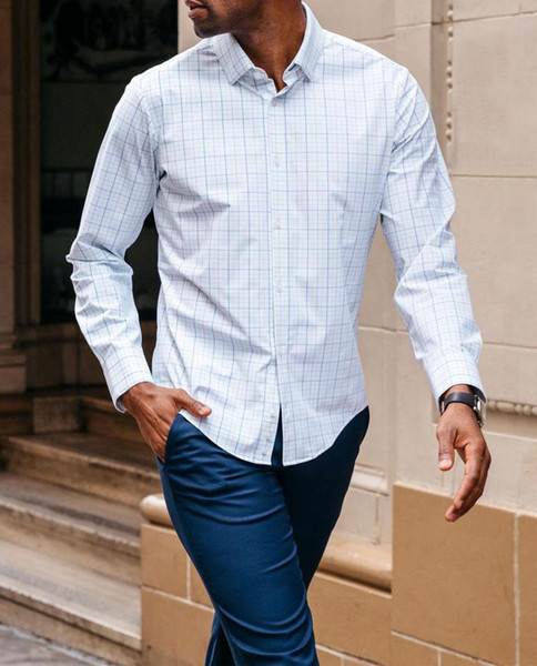 MIZZEN AND MAIN Leeward - Aqua Blue Tattersall