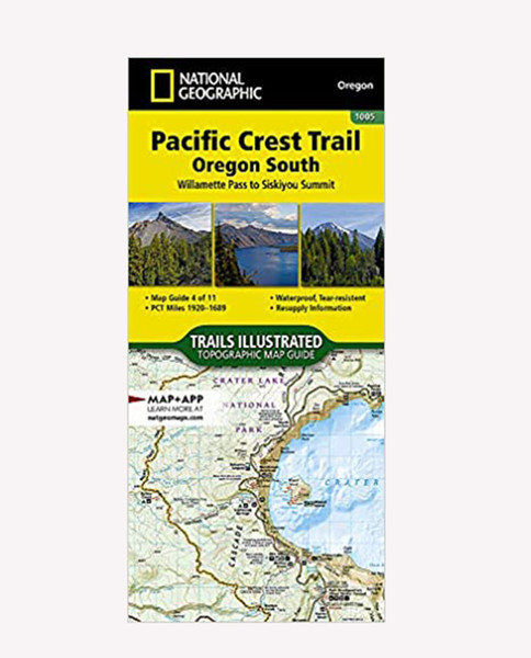 NATIONAL GEO MAPS Pacific Crest Trail Willamette Pass to Siskiyou Summit