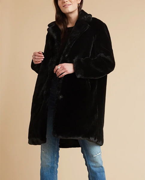BELLA DAHL Women's Fur Midi Coat