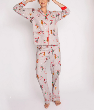 P.J. Salvage Flannel Pj Set - Grey