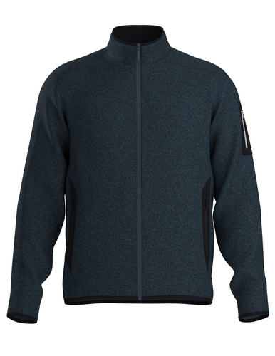 Shop Mens Covert Cardigan F25 - Carob Heather / Black - XXL