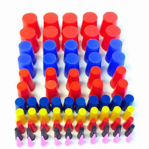 EngineStand.com 80 Pc 1/16" to 3/4" High Temp Silicone Rubber Tapered Plug Kit - Powder Coating RES-ACC-U018