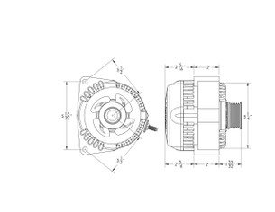Mechman Chrome high output 240 amp billet alternator GM LS engine swap B8206240C