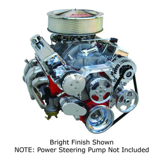 Vintage Air Front Runner™ Drive System Small Block Chevrolet Bright/Chrome Power Steering without Pump | #174022 by Vintage Air 174022