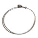 EngineStand.com Throttle Control Cable, 3.5meter / 11.5ft Excavator Manual Throttle Cable for EX230 EX230, Universal Replacement Throttle CableMotor Control for Excavator and Mixer RES-ACC-U025