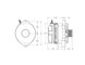 Mechman S Series 320 Amp Alternator with 6.15" Bolt Pattern - POLISHED w/ March Pulley BP572320P-M175