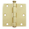 Cal-Royal 3-1/2 in. Full Mortise Plain Bearing Hinge in Satin Brass,2 Per Box