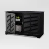Shuttered Door TV Stand in Black (holds up to a 50-inch TV and up to 76 pounds)