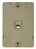 Leviton 40914-I Telephone Wall Phone Jack, 6P4C, Screw Terminal - Ivory