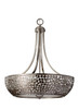 Zara 4 Light Pendant with Mirror Mosaic Shade Brushed Steel  Lighting Pendants
