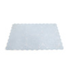 Crocheted Doily Style Placemats 18" x 12" in Blue, Coated in Clear PVC, Set of 4