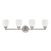 Luminance  F2814-80 4 Incandescent Light Vanity Fixture with Bright Satin Nickel