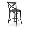 24" French Bistro High Back Counter Stool in Black