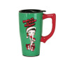 Spoontiques Betty Boop Christmas Santa Travel Mug 18 oz , Green