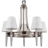 Manteo 26" Wide 5 Light Single Tier Empire Style Chandelier, Polished Nickel