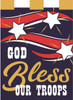 God Bless Our Troops 13 x 18-inch Outdoor Garden Yard Flag Banner