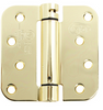 Cal-Royal 4 in. Full Mortise Round Corner Spring Hinge in Bright Brass Pack of 2