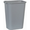 Rubbermaid FG295700GRAY Rectangular 10 1/4 gal, Trash Can in Gray