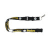 NFL Pittsburgh Steelers Team Color Lanyard Keychain Holders Set of 2