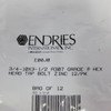 Endries International 3/4-10 x 3-1/2 Zinc Hex Head Tap Bolt - 12 Pack