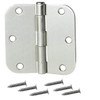 Primeline Products 55-4393 - 3.5 X 3.5 -5/8 R Butt Hinge Satin Finish 10 Pack