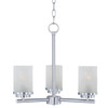 Maxim Lighting Corona 3-Light Chandelier with Frosted Shade, Satin Nickel