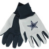 NFL Dallas Cowboys Men's Two-Tone Twill Gloves, One Size