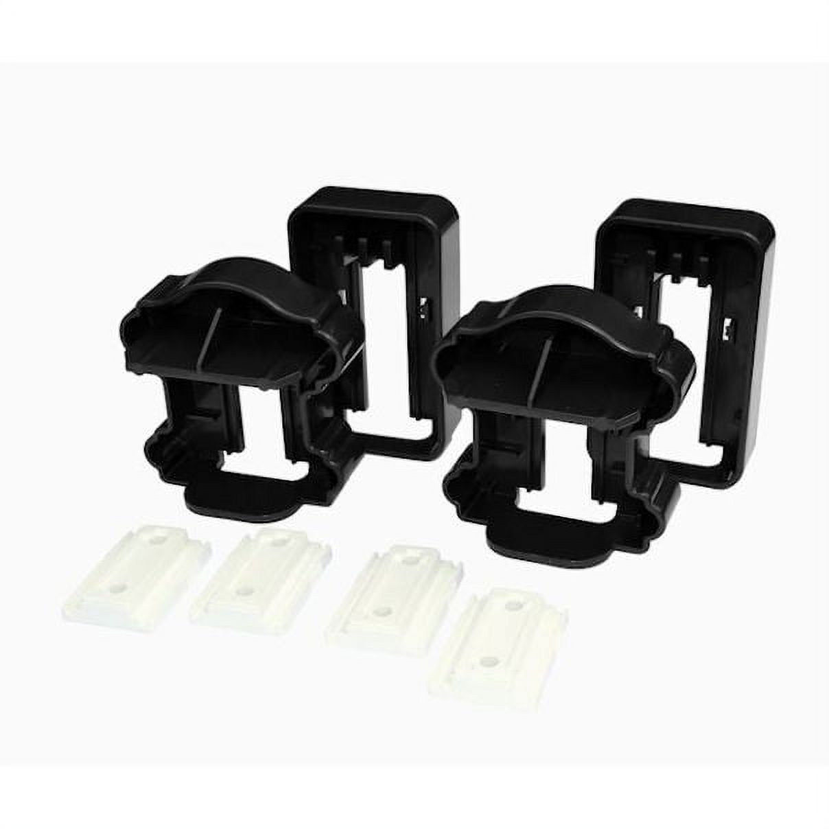 Fiberon Classic Midnight Black PVC Line Brackets # 774163, 12 Packs of 2 -NEW