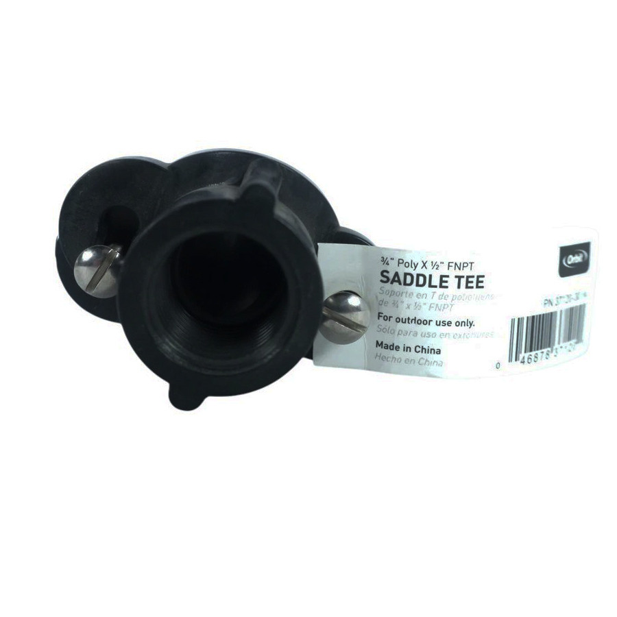 Orbit 37120 1/2-in FNPT x 3/4-in FNPT Poly Saddle Tee