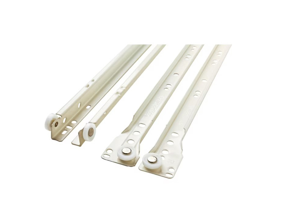 Brainerd 17.75" 3/4 Extension Self-Closing Heavy Duty White Drawer Slide 6-Pair